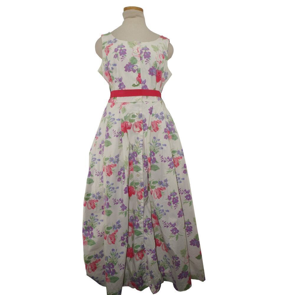 Vintage Chadwick’s Floral Dress Size 14P Button Front Garden Party Cottagecore